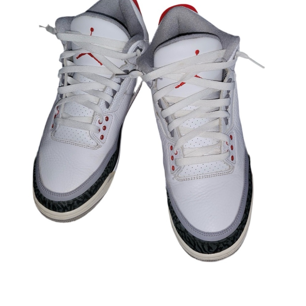 Jordan Men's White and Red Sneakers
